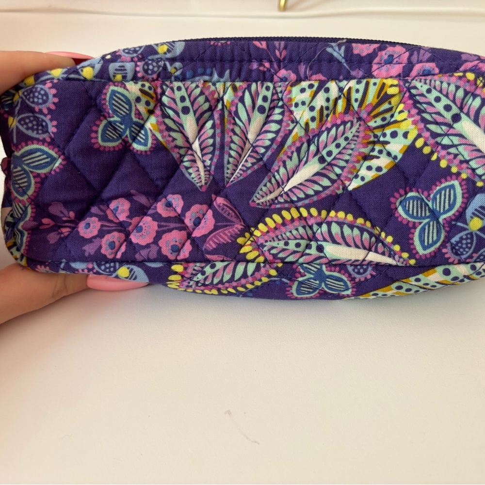 Vera Bradley Quilted Cosmetic Bag - Purple Floral